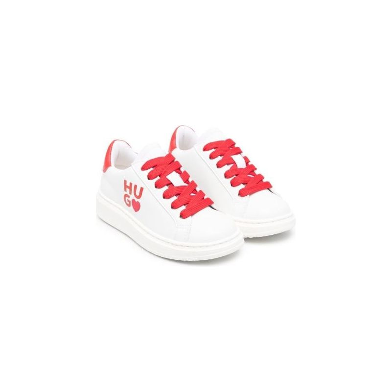 Side Logo Print Low Top Sneakers