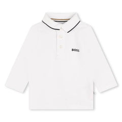 Logo Print Collard Polo