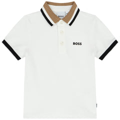 Logo Print Short Sleeve Collard Polo