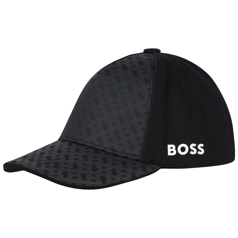 Monogram Black Logo Cap