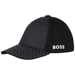 Monogram Black Logo Cap