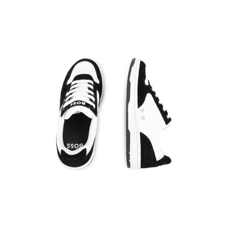 Logo Print Leather Sneakers