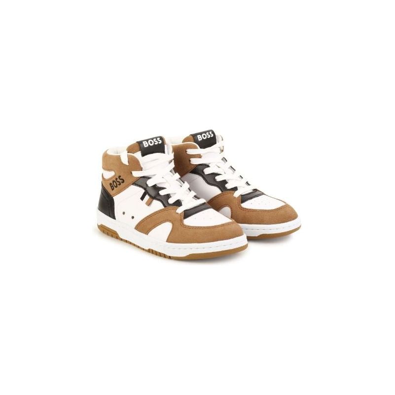 Panelled High Top Sneakers