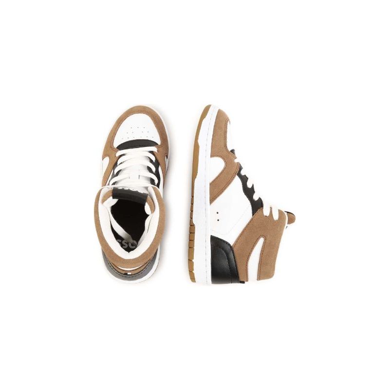 Panelled High Top Sneakers