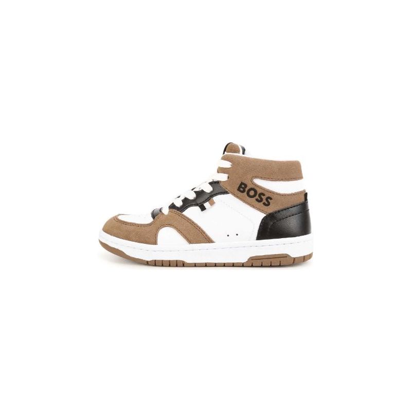 Panelled High Top Sneakers