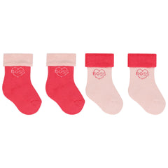 Logo Print Pale Pink And Pink Socks