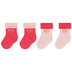 Logo Print Pale Pink And Pink Socks