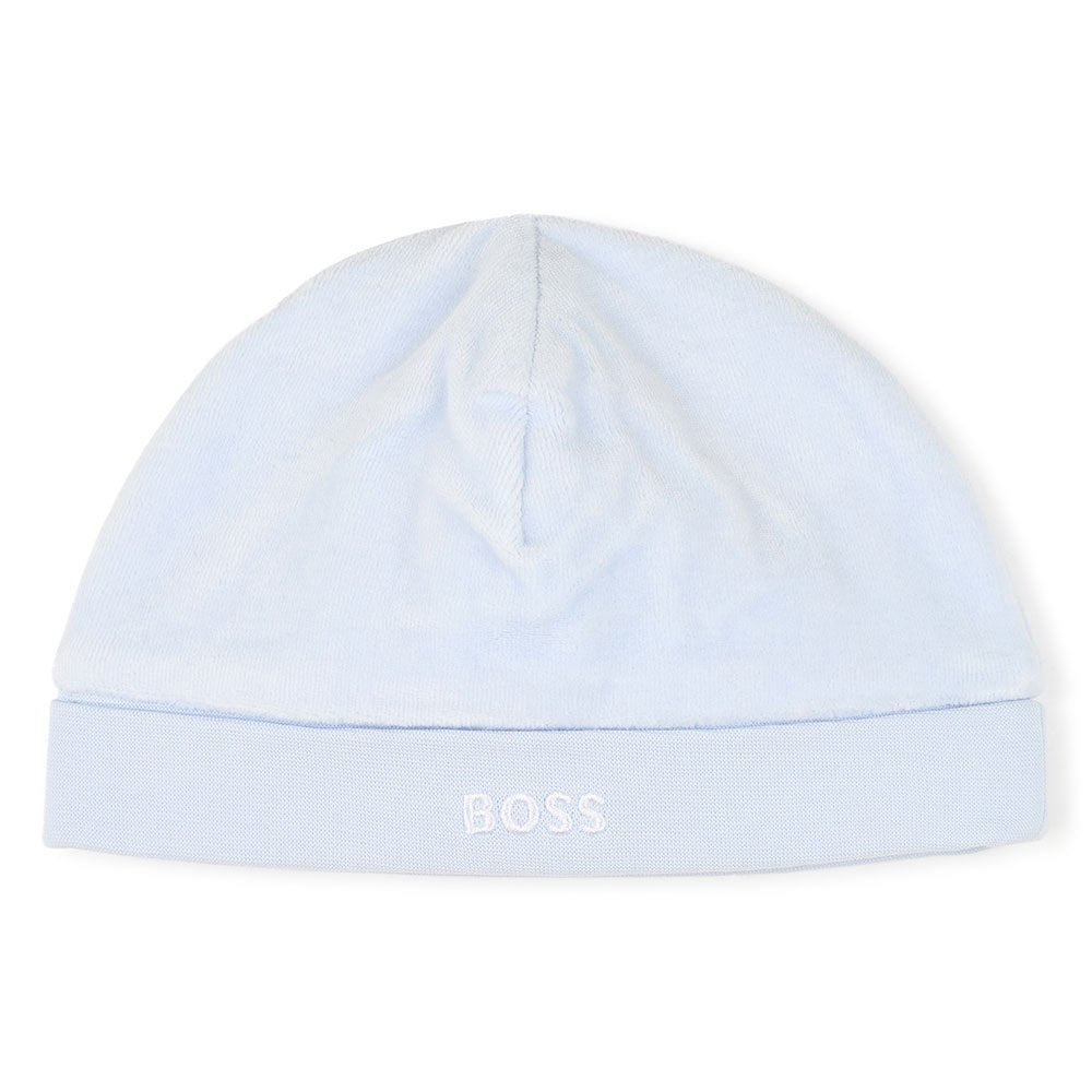 Velvet Baby Beanie With Embroidered Logo