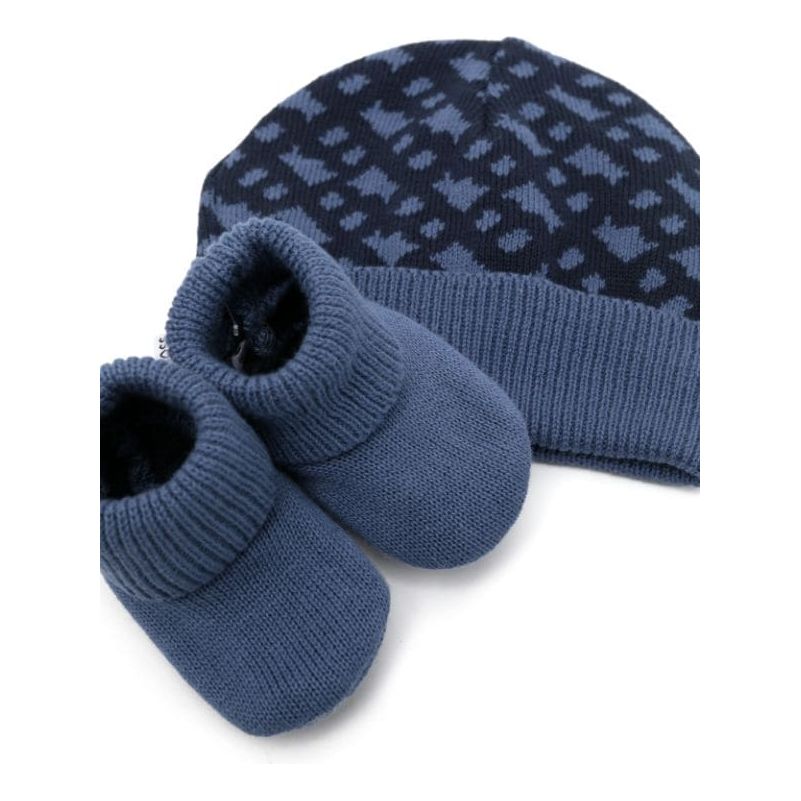 GEOMETRIC PATTERN HAT AND SLIPPERS SET