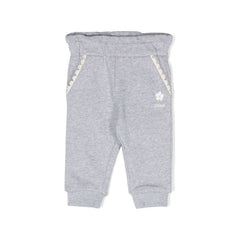 MELANGE EFFECT COTTON SWEATPANTS