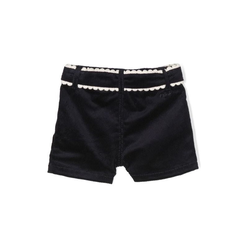 SCALLOP EDGE CORDUROY SHORTS