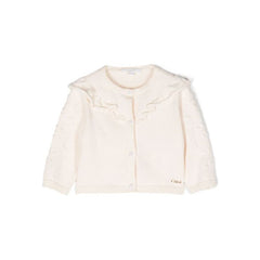 BIB COLLAR RUFFLE CARDIGAN