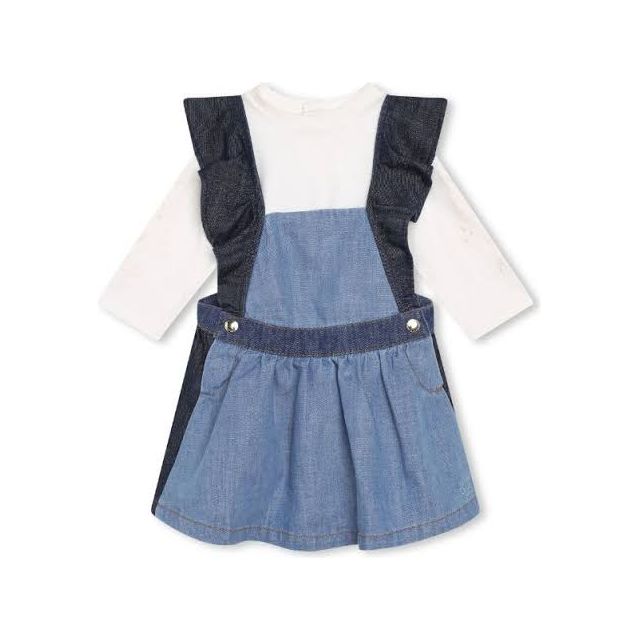 DENIM DRESS AND T-SHIRT SET