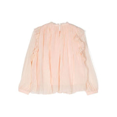 RUFFLE DETAIL SILK BLOUSE