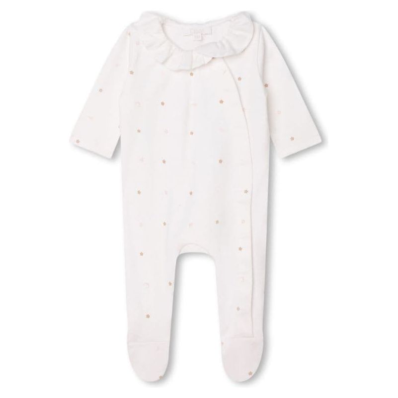 EMBROIDERED ORGANIC COTTON OVERALL SET OF TWO