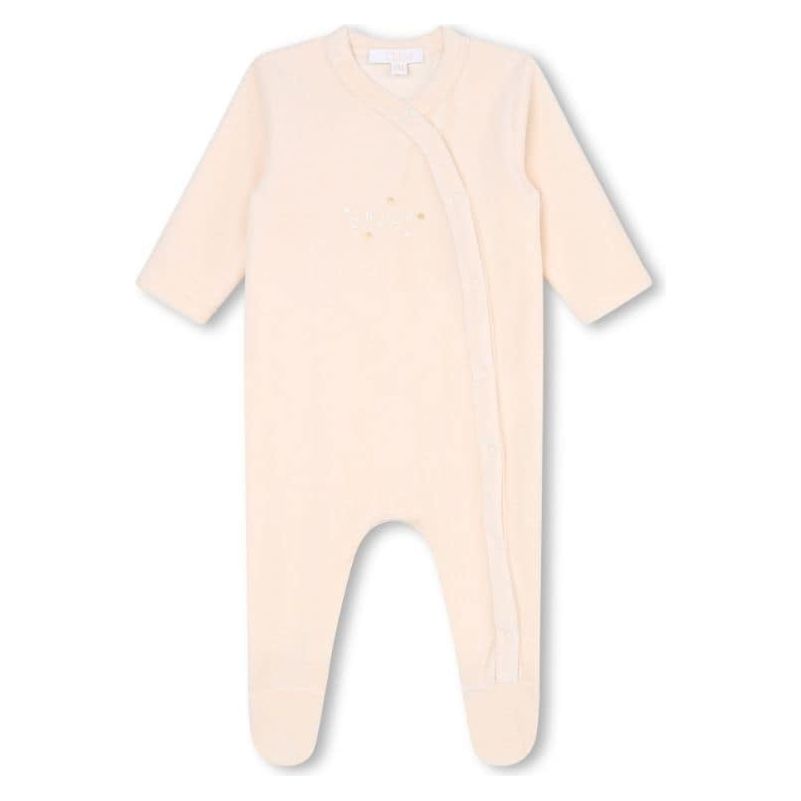 EMBROIDERED ORGANIC COTTON OVERALL SET OF TWO