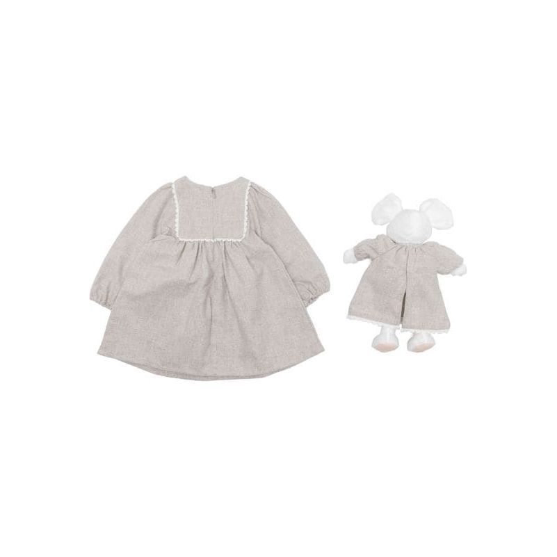 FLORAL EMBROIDERED COTTON DRESS GIFT SET