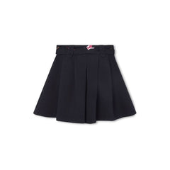 Logo Print Cotton Flared Skirt