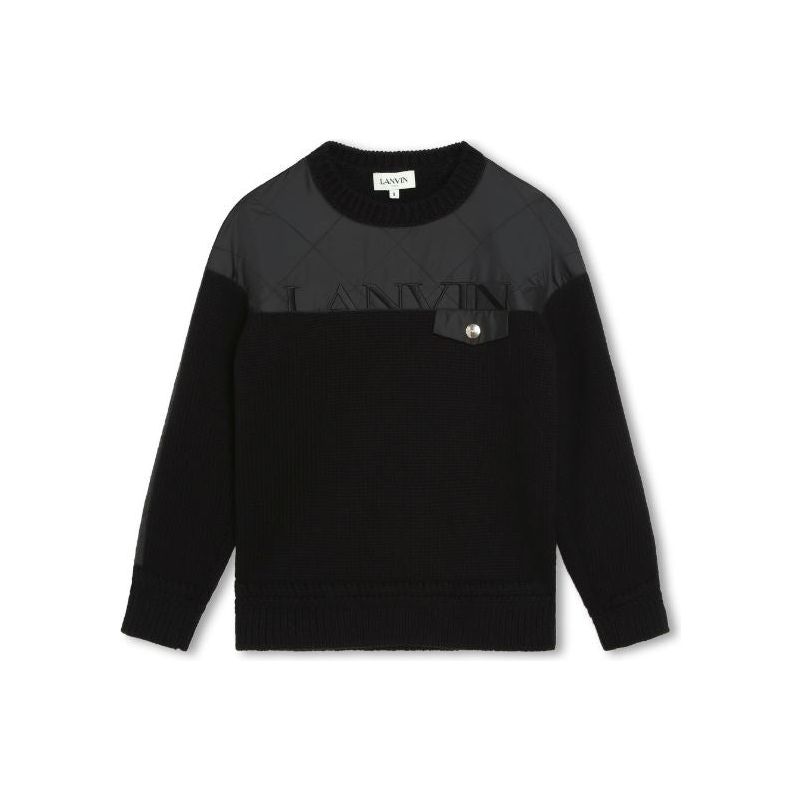 Logo Embroidered Panelled Pullover