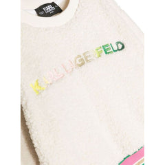 Embroidered Logo Faux Shearling Sweater