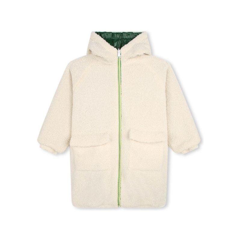 Logo Print Reversible Hooded Coat