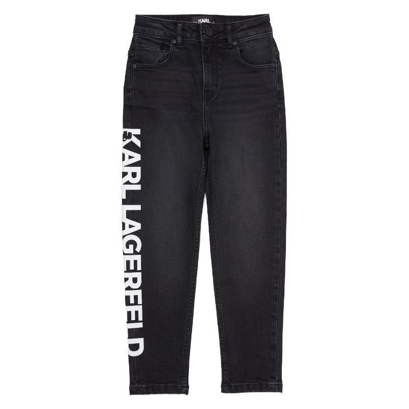 Logo Print Straight Leg Jeans