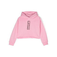 Logo Print Raw Cut Hoodie