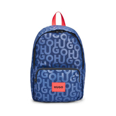 All Over Stacked Logo Canvas Backpack