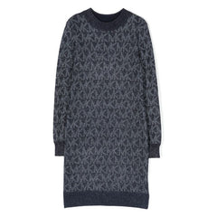 Monogram Pattern Knit Dress