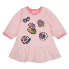 Badges Print Sweat Dress Set