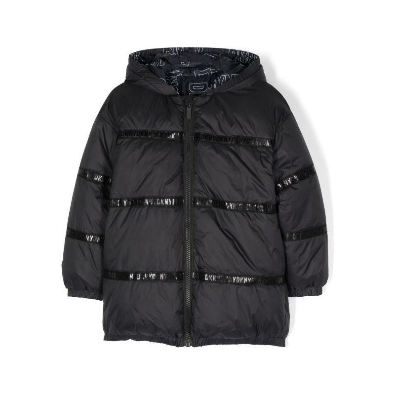 Logo Print Reversible Padded Jacket