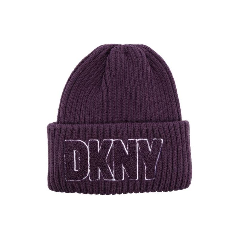 Ribbed Logo Print Beanie