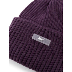 Ribbed Logo Print Beanie