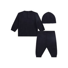 Logo Embroidered Knit Set