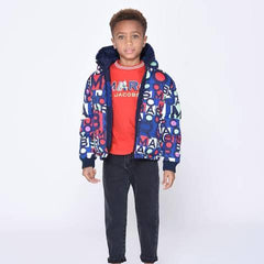 Logo Print Reversible Puffer Jacket