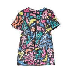 All Over Logo Print Sequin Dress