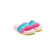 Multicoloured Terry Cloth Sliders