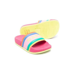 Multicoloured Terry Cloth Sliders