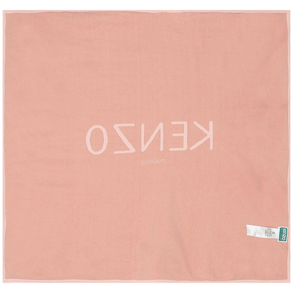 Logo Print Knitted Blanket