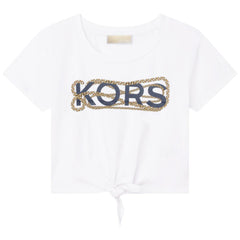 Logo Print Cropped T-Shirt