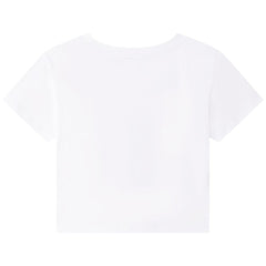 Logo Print Cropped T-Shirt