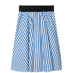 Striped Cotton Poplin Skirt