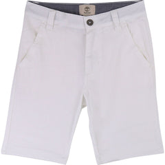 Boys White Bermuda Shorts