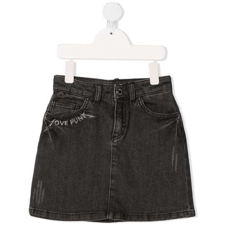 Young Rebel Black Denim Skirt