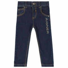 Blue Jeans With Logo