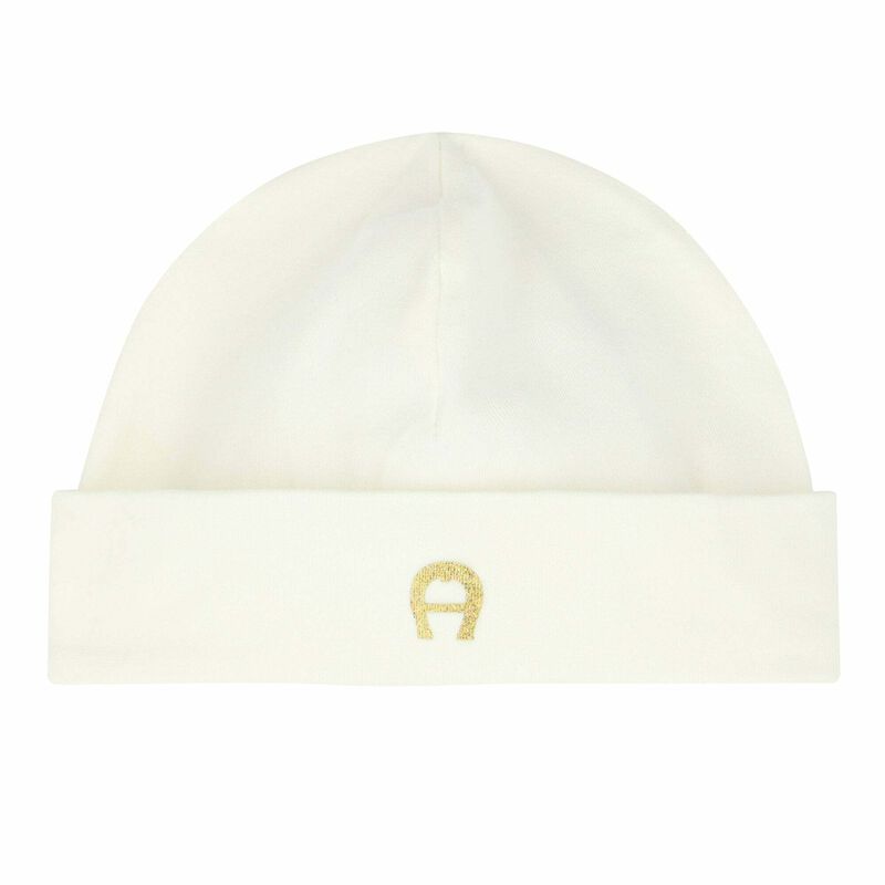 Ivory Logo Print Beanie