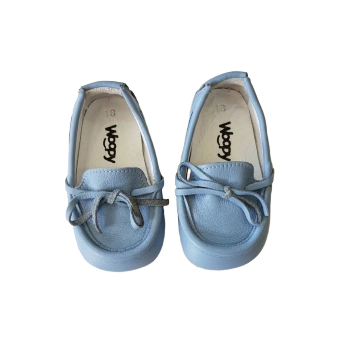 Bebe Baby Blue Leather Loafers