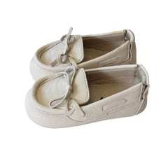 Bebe Beige Leather Loafers