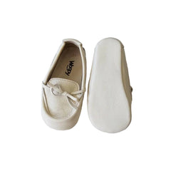 Bebe Beige Leather Loafers