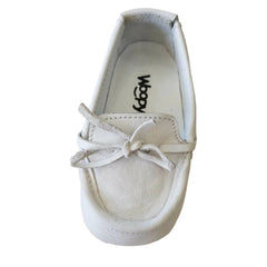 Bebe White Leather Loafers